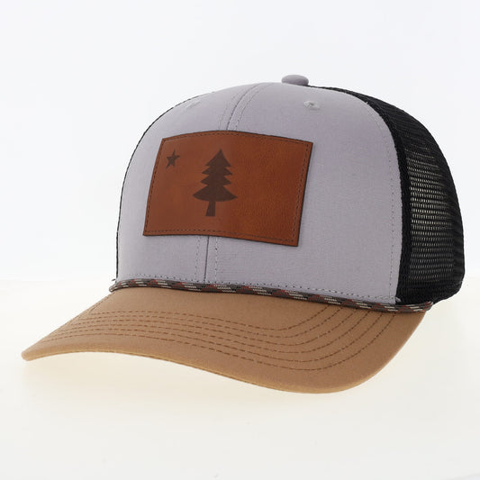 Maine State Flag hat with rope
